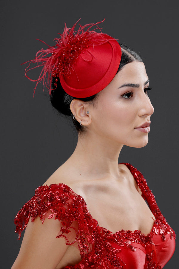 Vintage im französischen Stil Hut – Netz-Tüll elegant mit Details Design