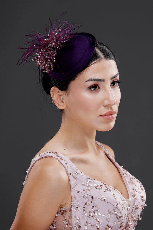Vintage im französischen Stil Hut – Netz-Tüll elegant mit Details Design