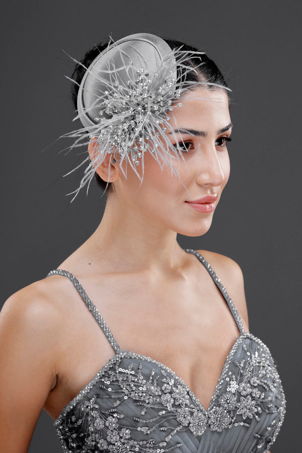 Vintage im französischen Stil Hut – Netz-Tüll elegant mit Details Design