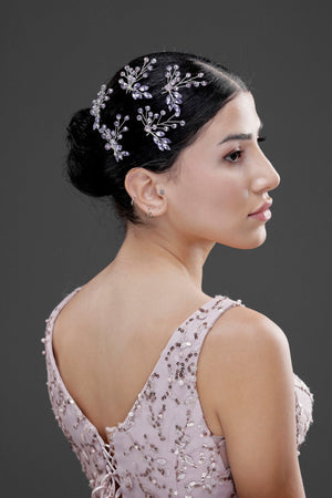 Kristall mit Zweigen Haaraccessoire – elegant & funkelnd Braut Haarspange