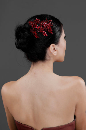 Kristall mit Zweigen Haaraccessoire – elegant & funkelnd Braut Haarspange
