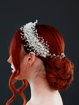 Kristall und Perlen mit Details Braut-Haaraccessoire
