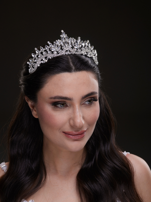 Mit Kristallsteinen elegant Brautkrone funkelnd Hochzeits-Haaraccessoire