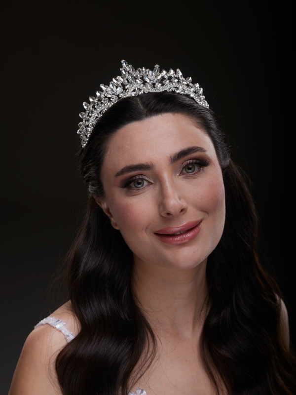 Mit Kristallsteinen elegant Brautkrone funkelnd Hochzeits-Haaraccessoire