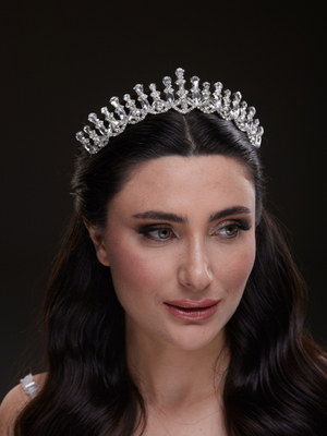 Mit Kristallsteinen funkelnd Brautkrone elegant Hochzeits-Haaraccessoire