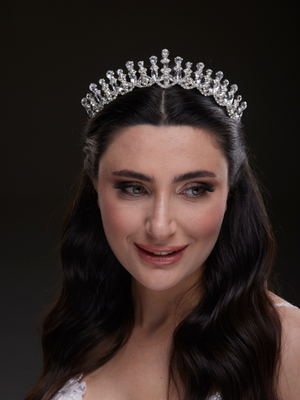 Mit Kristallsteinen funkelnd Brautkrone elegant Hochzeits-Haaraccessoire