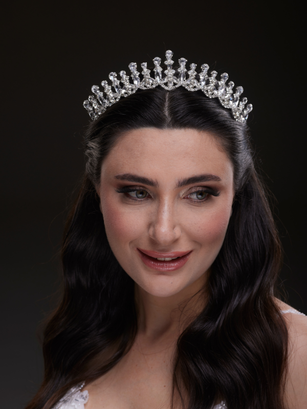 Mit Kristallsteinen funkelnd Brautkrone elegant Hochzeits-Haaraccessoire
