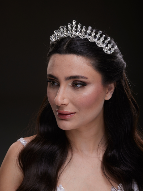 Mit Kristallsteinen funkelnd Brautkrone elegant Hochzeits-Haaraccessoire