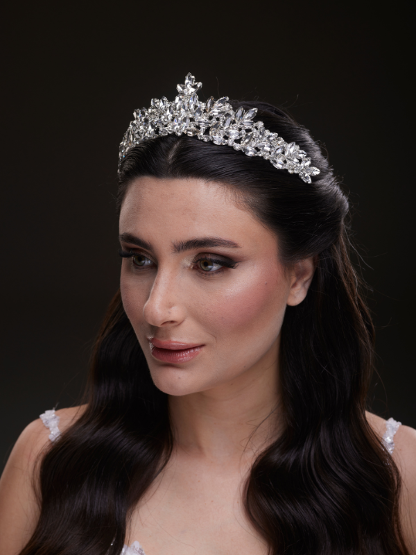 Mit Kristallsteinen bezaubernd Brautkrone funkelnd Hochzeits-Haaraccessoire