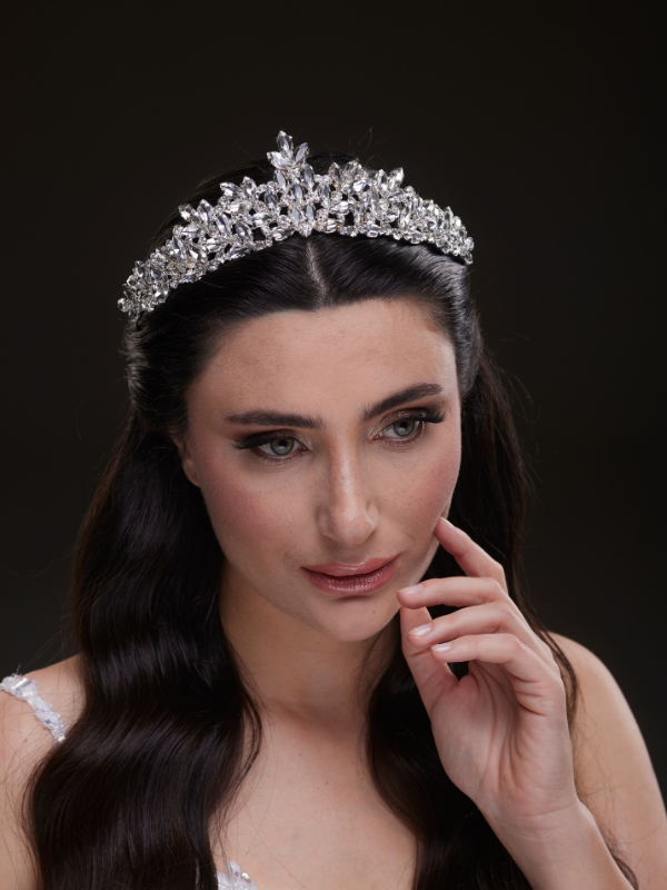 Mit Kristallsteinen bezaubernd Brautkrone funkelnd Hochzeits-Haaraccessoire