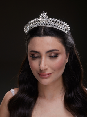 Mit Kristallsteinen funkelnd Brautkrone elegant Hochzeits-Haaraccessoire