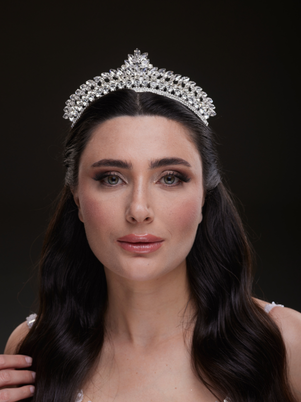 Mit Kristallsteinen funkelnd Brautkrone elegant Hochzeits-Haaraccessoire