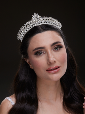 Mit Kristallsteinen funkelnd Brautkrone elegant Hochzeits-Haaraccessoire