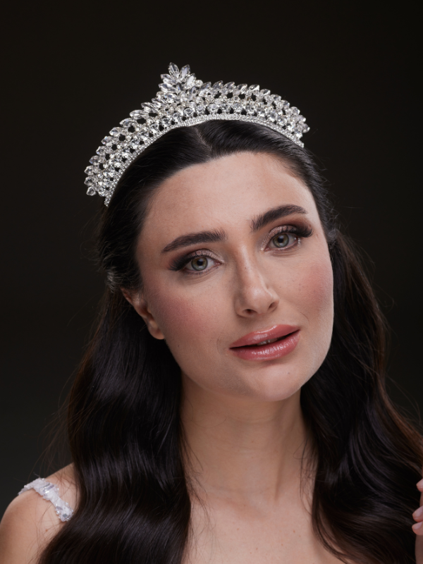 Mit Kristallsteinen funkelnd Brautkrone elegant Hochzeits-Haaraccessoire