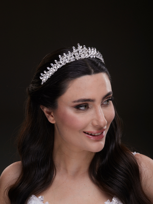 Mit Kristallsteinen elegant Brautkrone funkelnd Hochzeits-Haaraccessoire