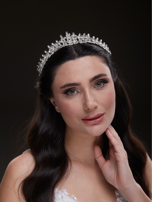 Mit Kristallsteinen elegant Brautkrone funkelnd Hochzeits-Haaraccessoire