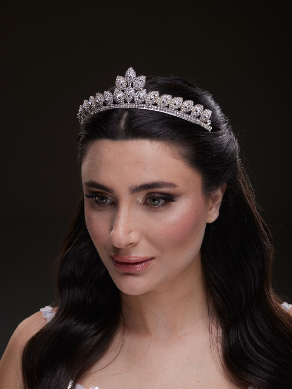 Mit Kristallsteinen elegant Brautkrone funkelnd Königinnen Modell Hochzeits-Haaraccessoire