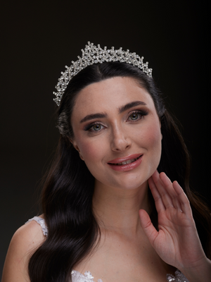 Mit Kristallsteinen elegant Brautkrone funkelnd Hochzeits-Haaraccessoire