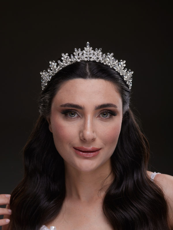 Mit Kristallsteinen funkelnd Brautkrone elegant Königinnen Modell Hochzeits-Haaraccessoire